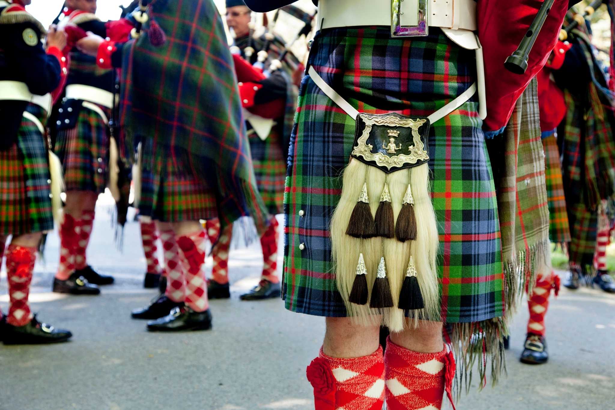 Scottish Scott Black & White Modern Clan Tartan Women Leggings