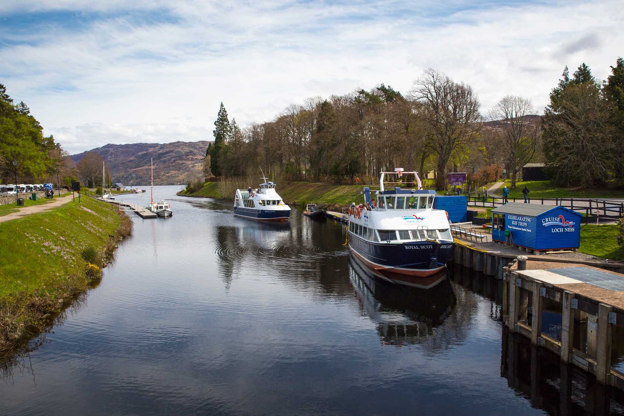 A cruise boat on Loch Ness
