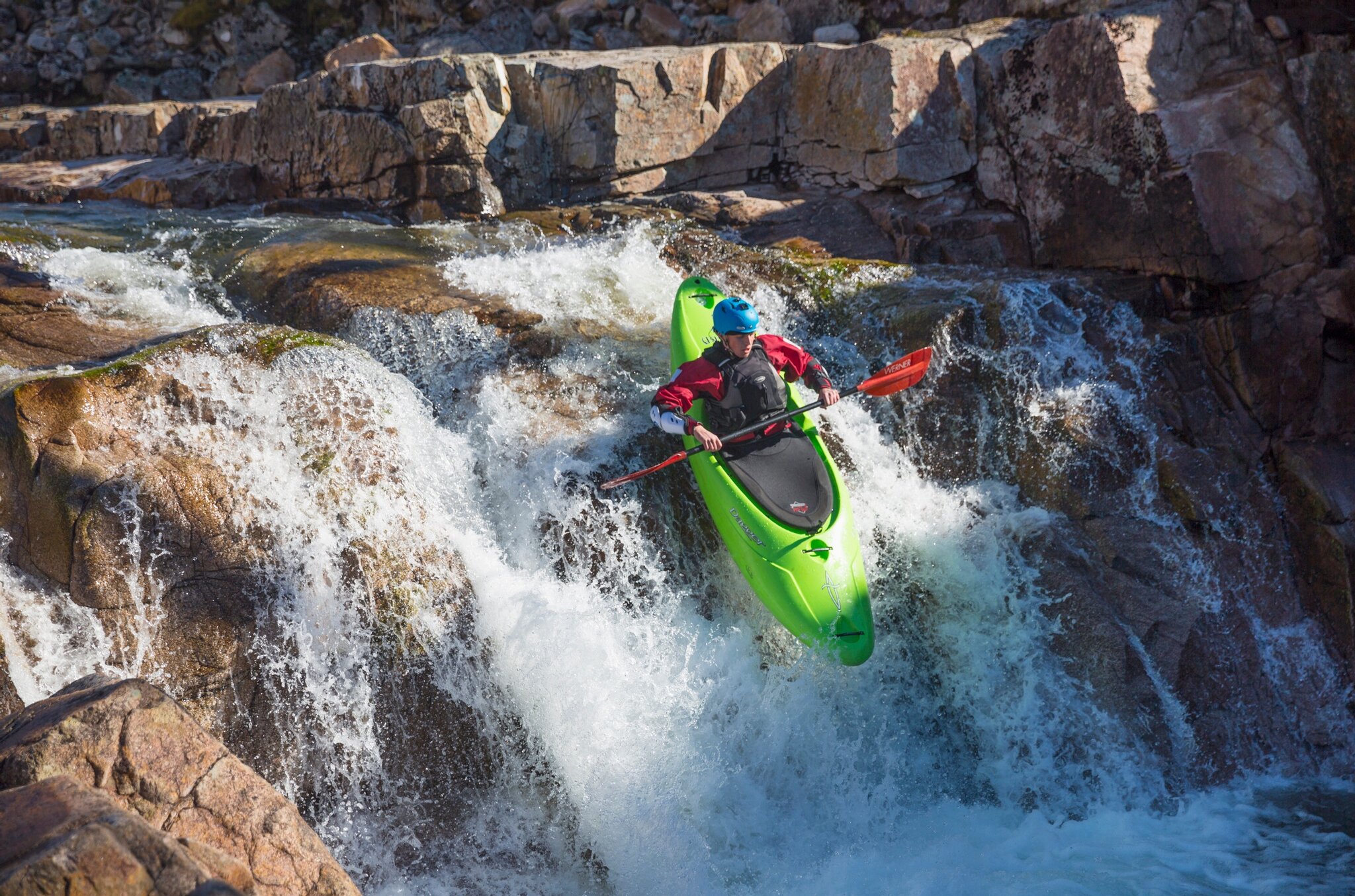 Whitewater kayaking on the River Etive