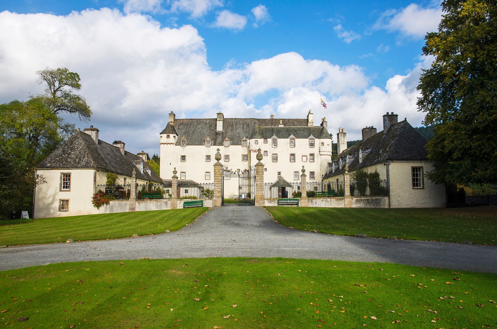 Traquair House dates back to 1107 and has been lived in by the Stuart family since 1491.