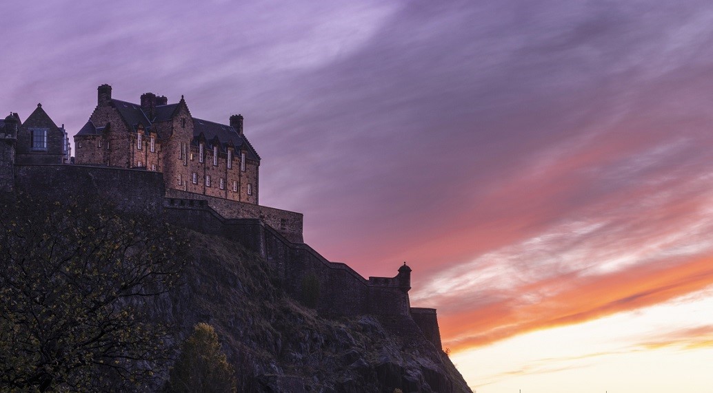 Edinburgh Castle seen from West Princes Street Gardens