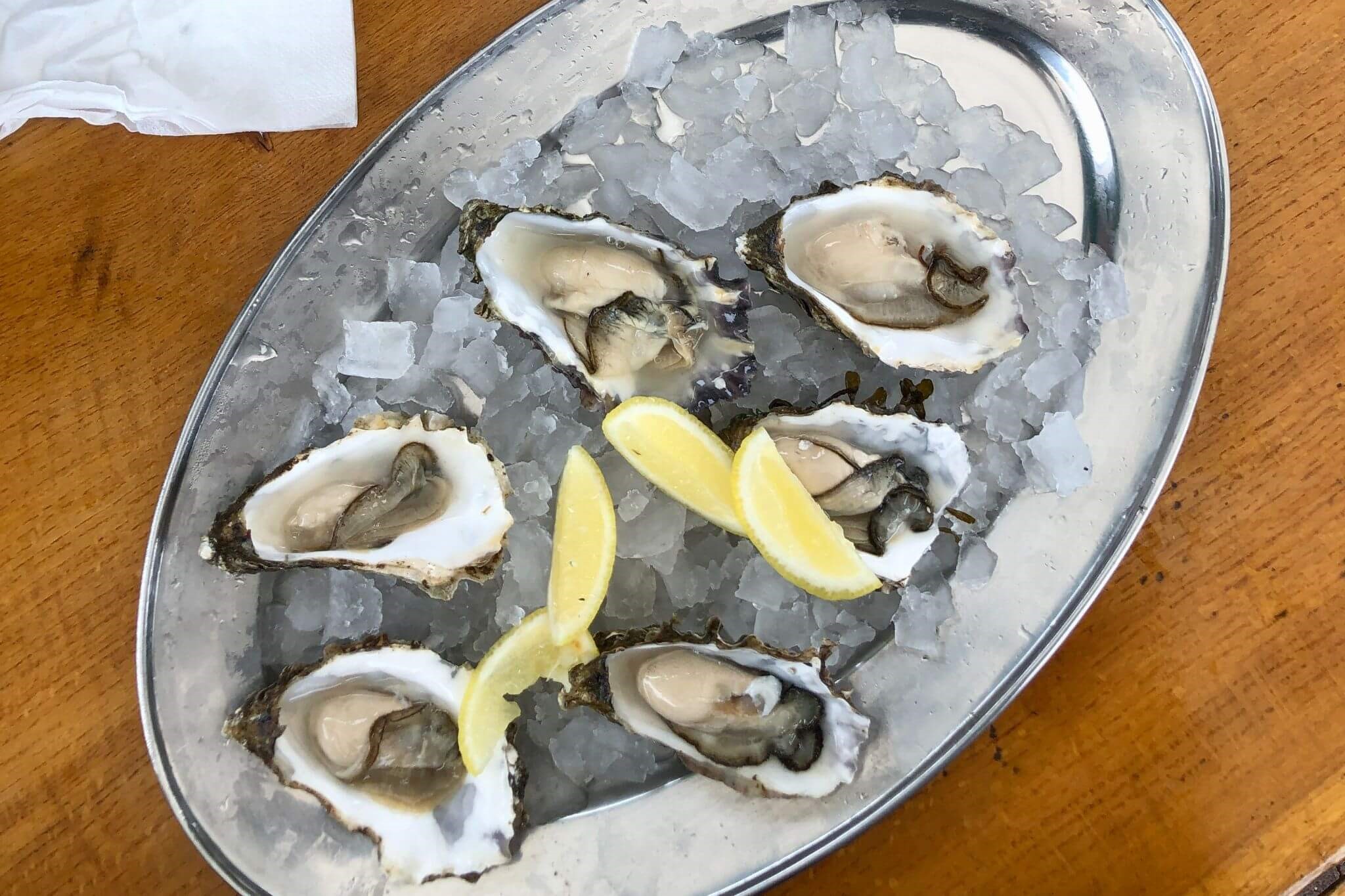 Oysters at the Green Shack in Oban