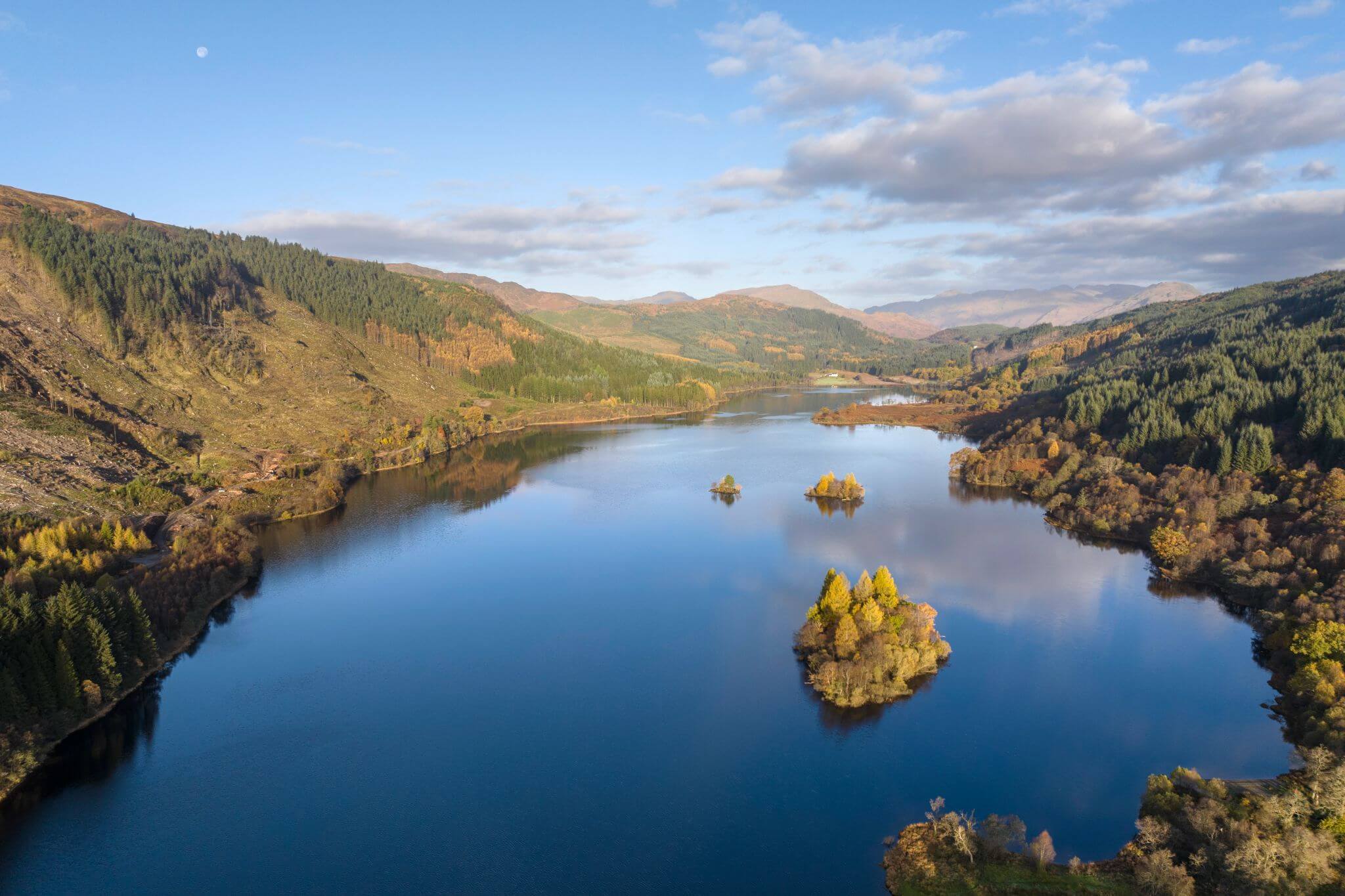 Loch Chon is a freshwater loch situated west of the village of Aberfoyle and is part of the Loch Lomond and Trossachs National Park.