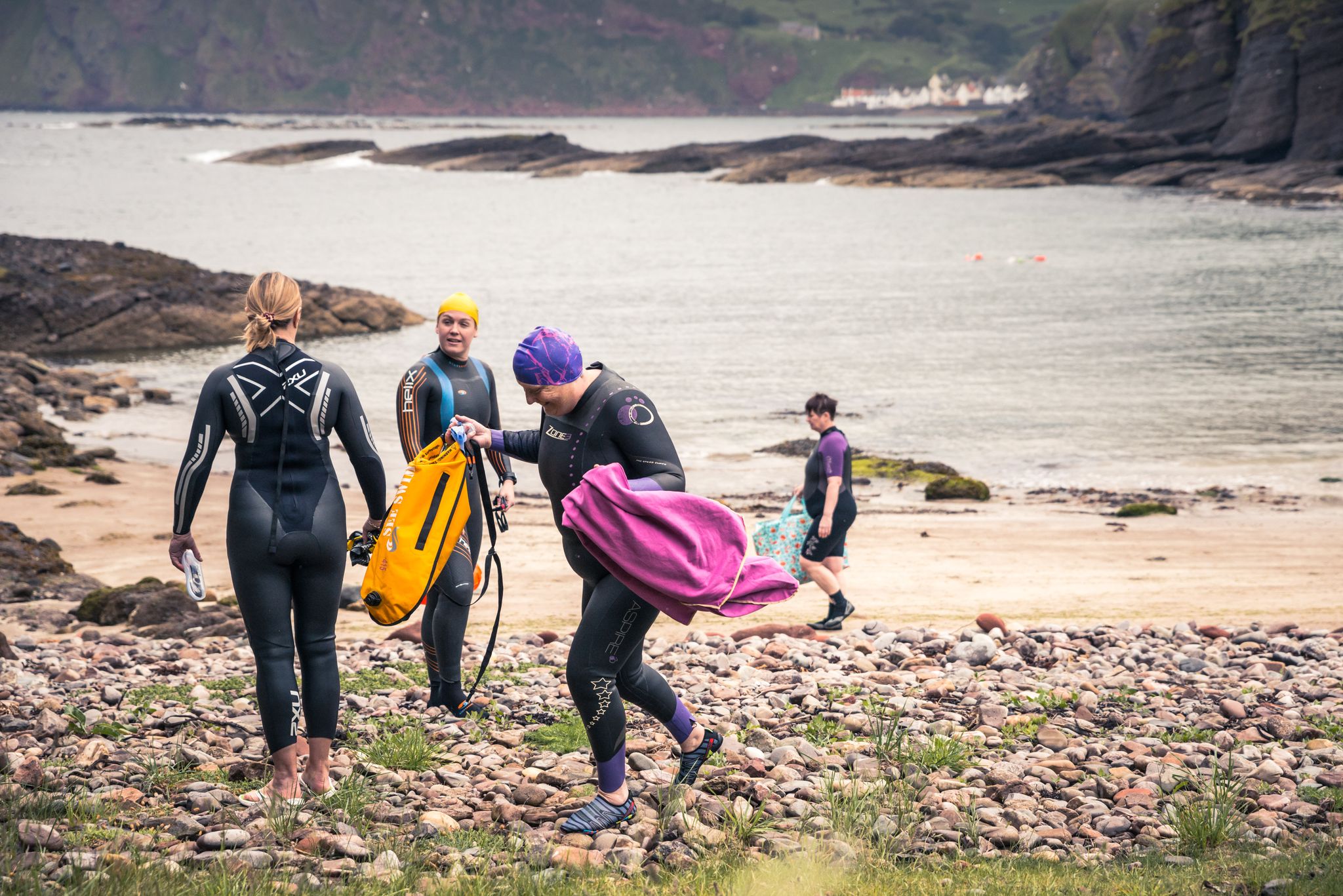 Wild swimmers at Cullykhan Bay