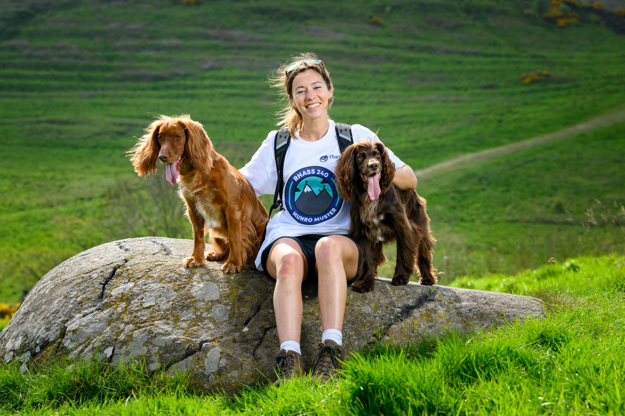 Influencer Hollie and her pet spaniels, Hugo & Spencer