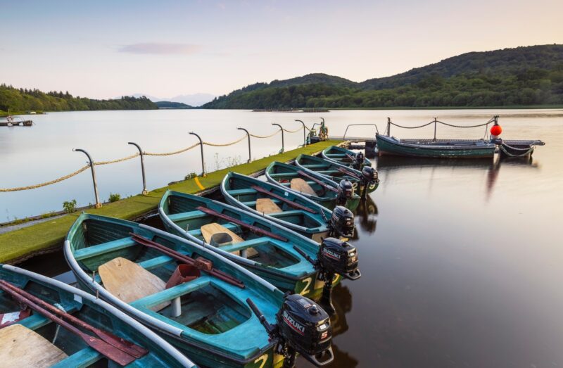 Overlooking boats on Loch Fad