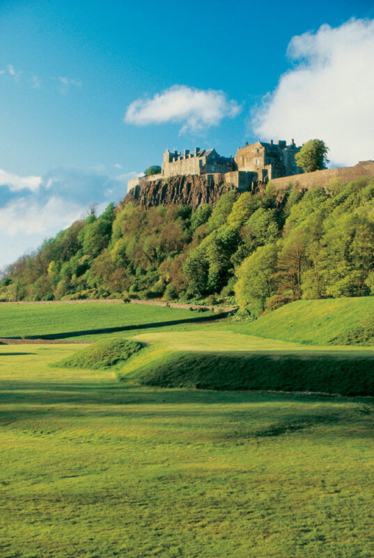 Looking Over Parkland Across To Stirling Castle