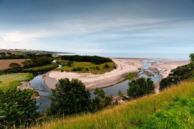 Lunan Water And Lunan Bay Near Montrose Angus